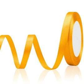 Yellow Ribbon Gold Ribbon Lemon Fall 3/8 in 25 Yards Satin Ribbons for Gift Wrapping Gift Ribbons for Graduation Birthday Party Valentines Day Wedding Fall Decoration