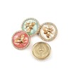 5Pcs Metal Rhinestone Botton Round Shape Button for Sewing DIY