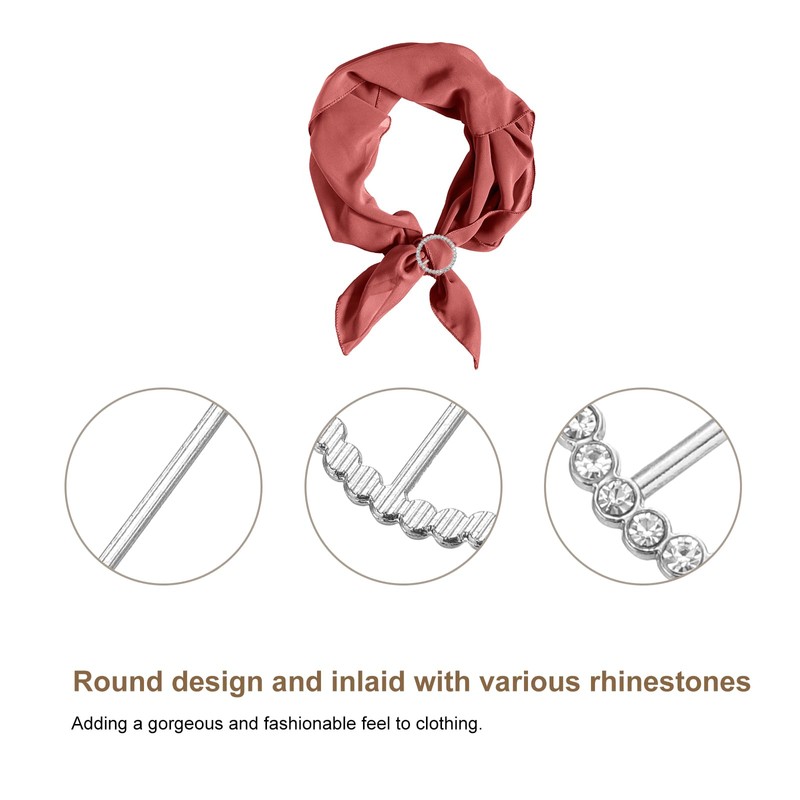 sourcing map Rhinestone Ribbon Buckle Sliders, 10Pcs Metal Silver Crystal