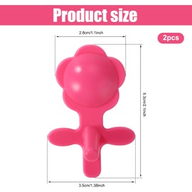 2pcs Replacement Leak Stopper for Thermos Funtainer 16oz Stainless Steel Vacuum Insulated Bottle, Flower Style Silicone Water Bottle Lid Seal Plug Spill Stopper Replacement Parts (Pink)