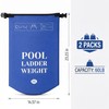 2 Pack 20L/60lb Waterproof Pool Ladder Weights & Sand Bags