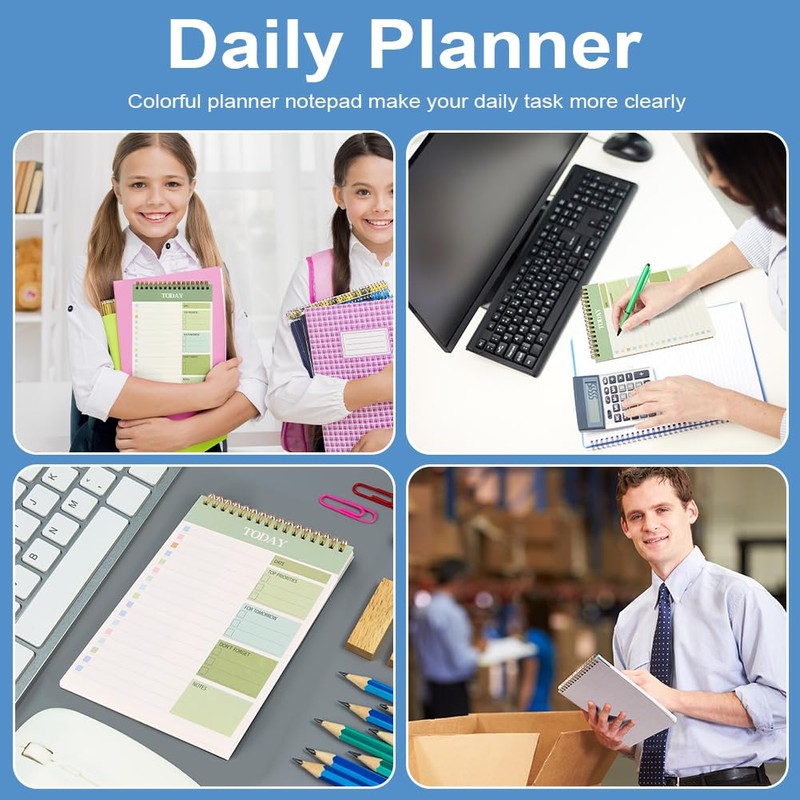 OFFCUP 2 Pack To Do List Notebook, Undated Daily Planner
