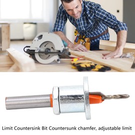Countersink Drill Bit, 2.8 x 8 mm, Adjustable Limit, Tapered Drill Bit for Wood, Plastic, Soft Metal