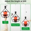 Gomazonle Retractable Hummingbird Feeder, 19oz Top-Fill Wide Mouth with Height