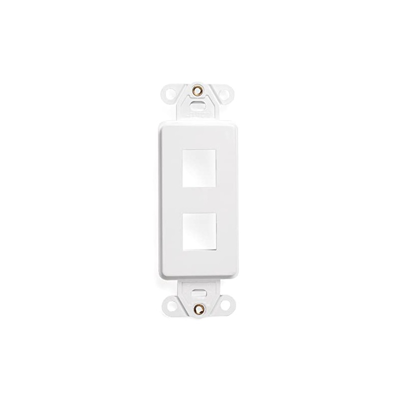 Leviton 41642-W QuickPort Decora Insert, 2-Port, White