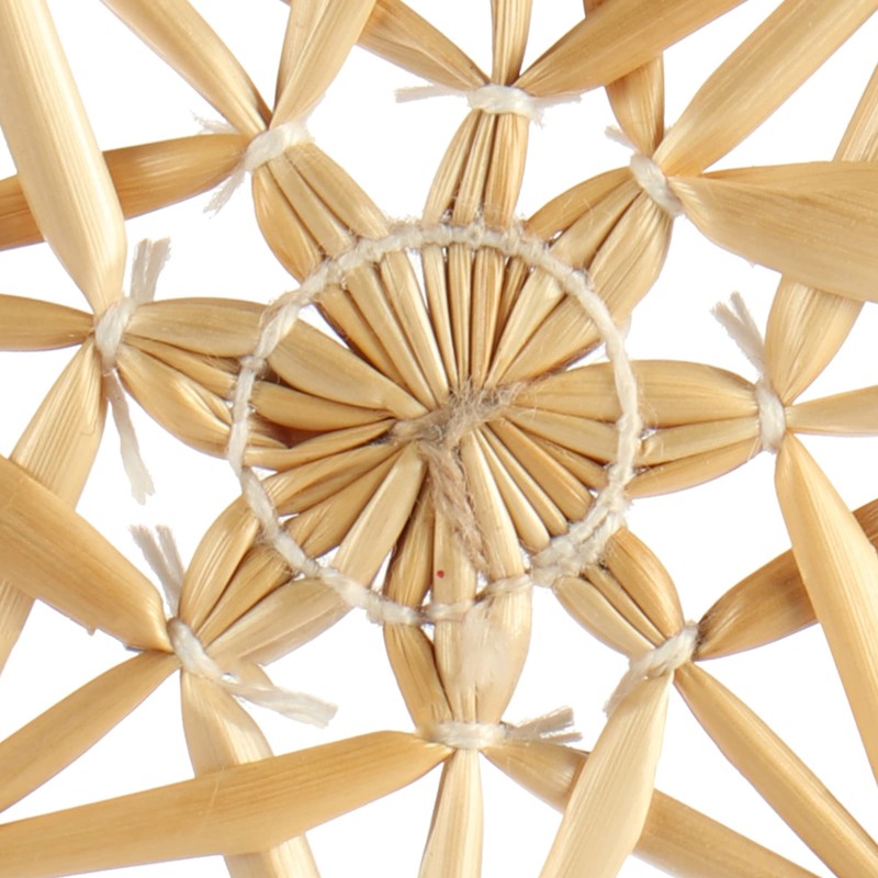 com-four® 48-piece straw stars set, Ø 6 cm, Christmas tree