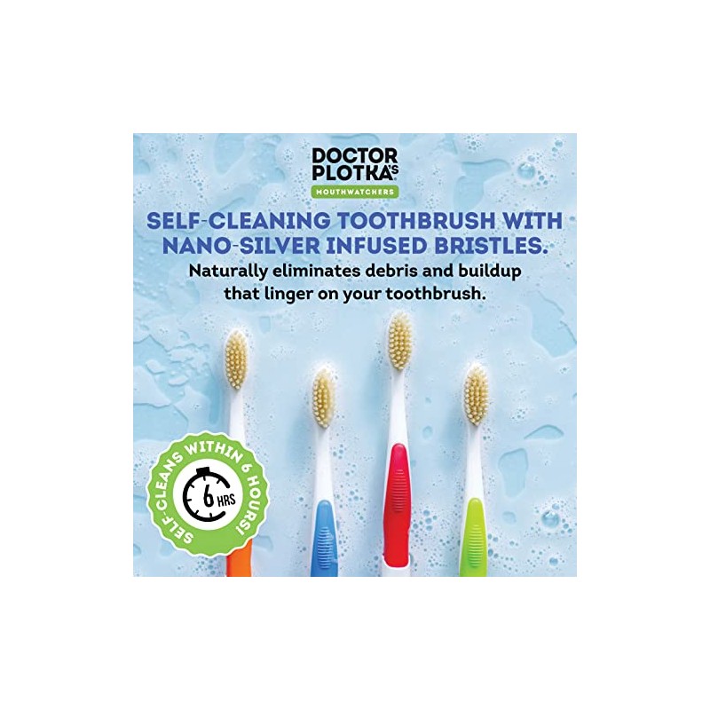 Mouthwatchers Floss Cerdas Plateadas Cepillo de Dientes para Adulto, 2