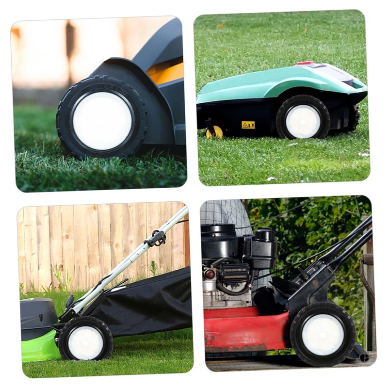 CHILDWEET 2pcs Solid Mute Rubber Casters for Lawn Mowers and