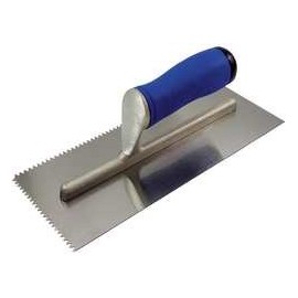 Notched Trowel, 11 x 4-1/2, Steel
