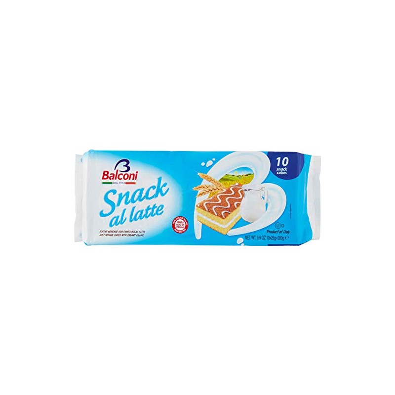 Balconi "Snack al Latte" Milk Sponge Cakes 280g / 9.9oz