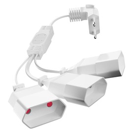 VIEVRE VIEVRE Verl?ngerungskabel Flachstecker, 3 in 1 Eurostecker Verl?ngerung, Flachstecker Verl?ngerung, Stromkabel Flach 250V, Verl?ngerungskabel Flach 50cm fr TV PC Computer Monitor