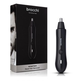 Brocchi Precision Nose Trim & Nasal Hair Remover – At Home Grooming Tool for Men - Color: Black