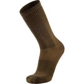 LEGEND Compression Tactical Socks | Cold Weather Boot Socks | Merino Wool Mid-Calf Military Socks for Men and Women | Made in the USA | Coyote Brown | Medium
