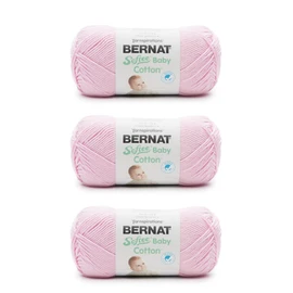 Bernat Softee Baby Cotton Petal Yarn - 3 Pack of 120g/4.25oz - Blend - 3 DK (Light) - 254 Yards - Knitting/Crochet