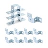 QWORK Steel Electrogalvanized U-Shaped Strut Connector Brackets, 5 Hole Design,