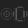 200 x 80mm Duct Reducer with Rubber Gasket Round Reducer