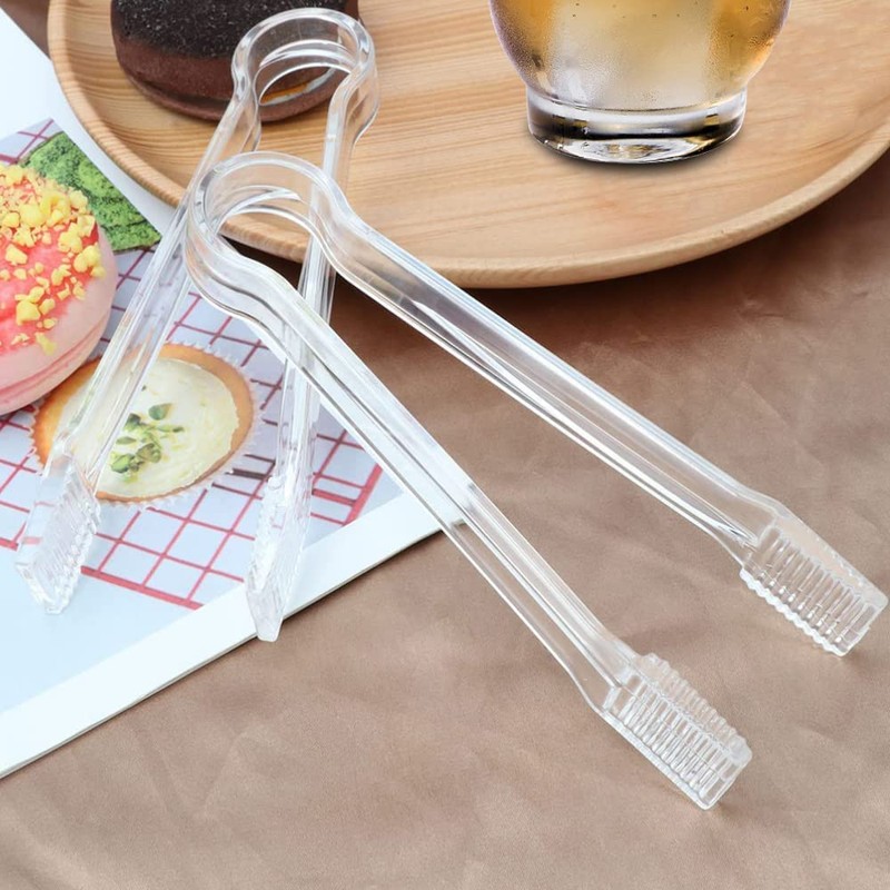 Clear Buffet Plastic Tong,Mini Plastic Buffet Serving Tong,Buffet Serving Tong
