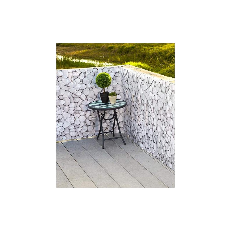SkyMall Decorative 15ft. Pebble Design Deck and Fence Privacy Screen