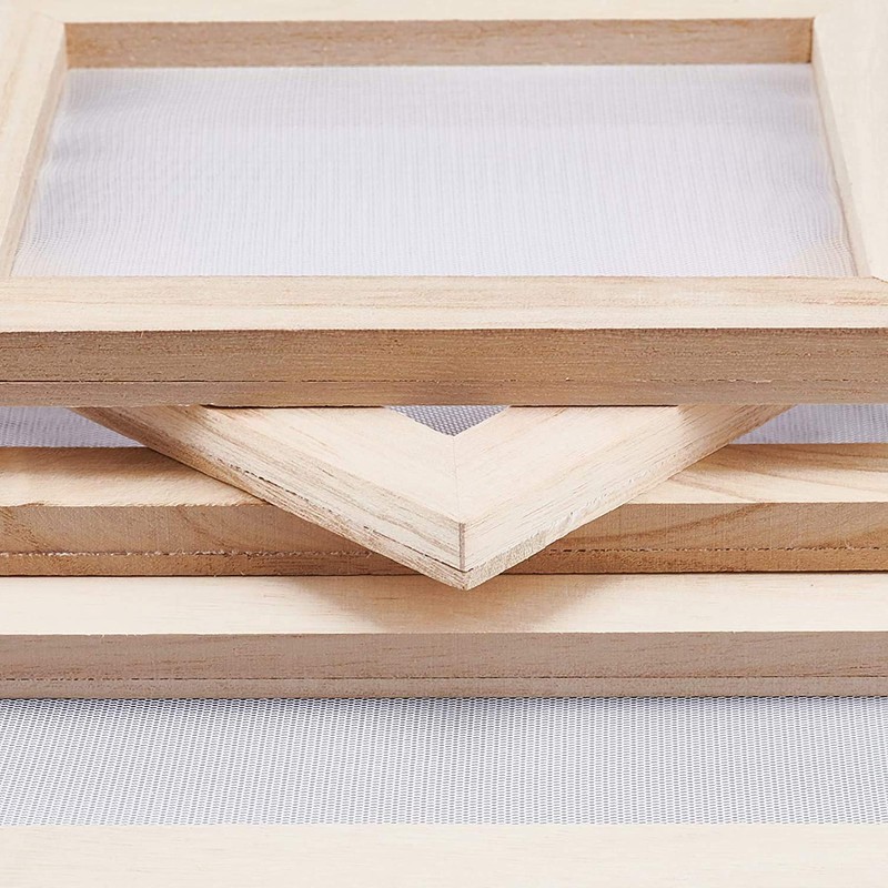 ANCLLO Antique Paper Making Method Wooden Paper Making Craft Paper