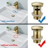 Heixutas Brass P Trap with Bathroom Sink Stopper : 1-1/4