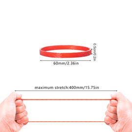 Elastic Bands Heavy Duty 100Pcs Thick rubber bands 60x5mm Natural Strong Money Elastic Bands Wide Rubber Band Stationary Stretchable Bands for Home School Office Workshop Accessories,Red