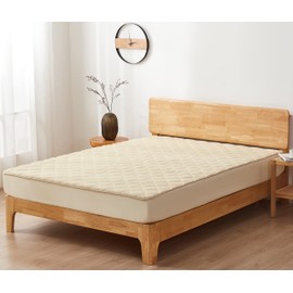 Tametra Bedding Pad, Fitted Sheet with Integrated Pad, 100% Cotton, Bed Cover, Bed Mattress, Can be Used in All Seasons, Terry Cloth, Easy to Remove, Antibacterial, Odor-Resistant, Washable, Comfortable to the Skin, Breathable (Single, 39.4 x 78.7 inches
