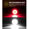 Partsam 2Pcs Dual Revolution 2 inch Round 9LED Marker Light,