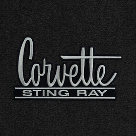 Lloyd Mats Custom-Fit Carpeted Floor Mats Premium Luxury Car Floor Liners for Chevy C2 Corvette 1966-1967 Black (2PC - Silver Stingray, Black)