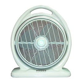 SPT Sunpentown SF-1414A: Box Fan, Light Olive Green, 18.5 x 22.1 x 7.9 in.