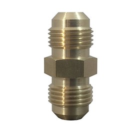 Male Union Connector 3/8" x 3/8" 100% Brass Flared Tube Fitting, Union, 3/8" Male SAE 45 Degree (1)