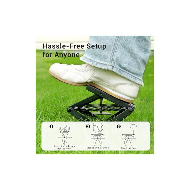 Mole Traps that Kill Best, 2 Pack Scissor Mole Trap,