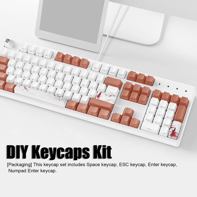 DIY Keycaps Kit Winter Snow Plum Pattern Universal Mechanical Keyboard