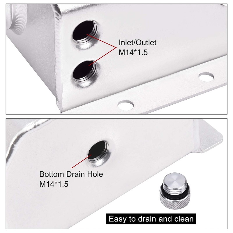 EVIL ENERGY Radiator Coolant Overflow Tank,Coolant Recovery Tank 1L Aluminum