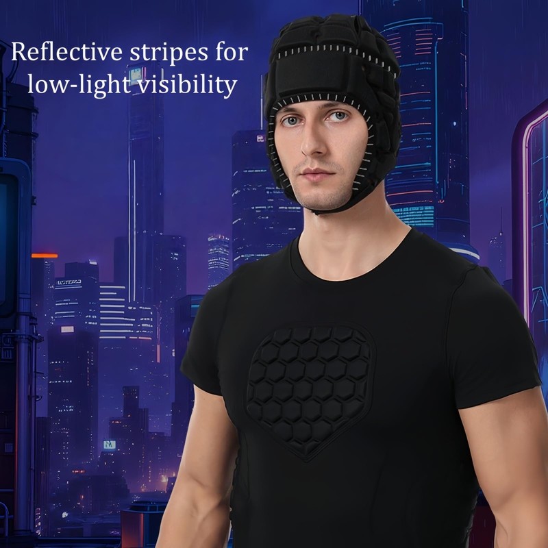 Topeter Rugby Protective Gear with Reflective Strips, Protective Soft Shell