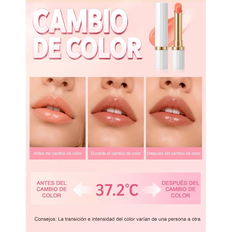 Bálsamo labial que cambia de color Erinde – Hidratación y