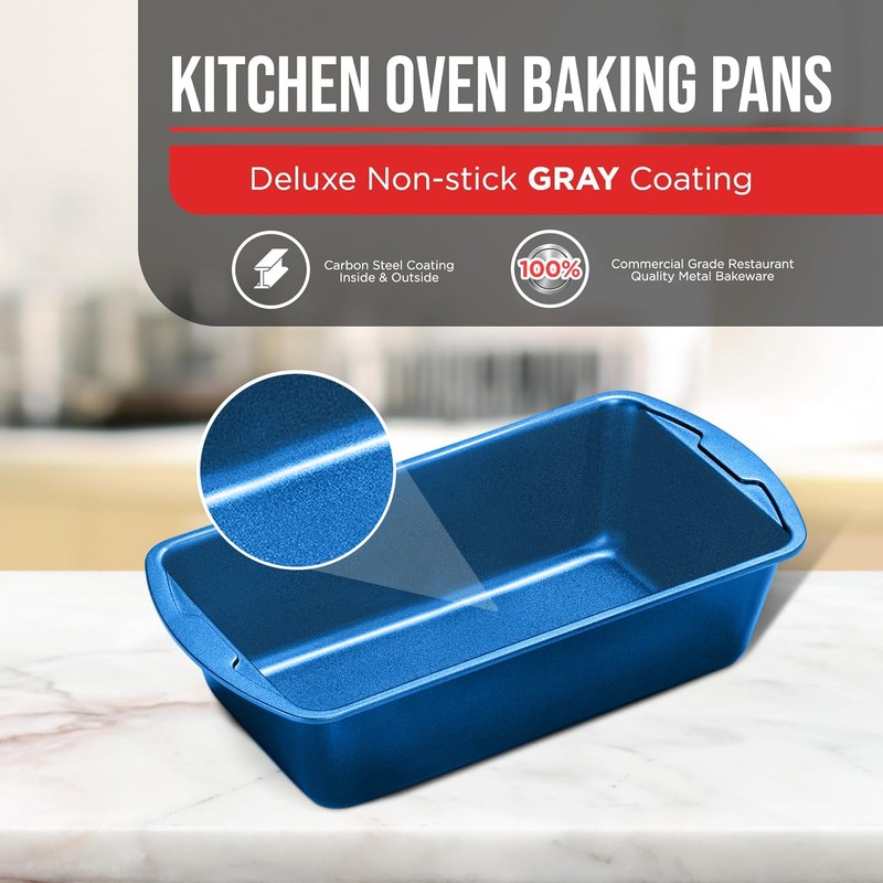 Nonstick Loaf Pan Set Pack of 4, Carbon Steel 11"