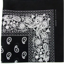 Kaiser Novelty Bandanas Paisley Cotton Bandanas (Black 22 X 22 in)
