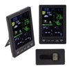 Weather Stations Wireless Indoor Outdoor Color Display Black 3 Channels