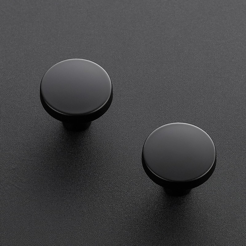 Ravinte 30 Pack Single Hole Matte Black Cabinet Knobs Kitchen