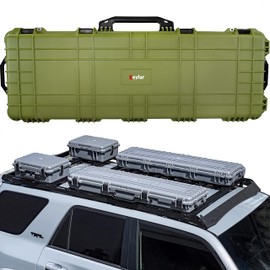 Eylar Overland Rugged Low Profile Storage Rack Hard-Shell Cargo Case Green (38 Inch)