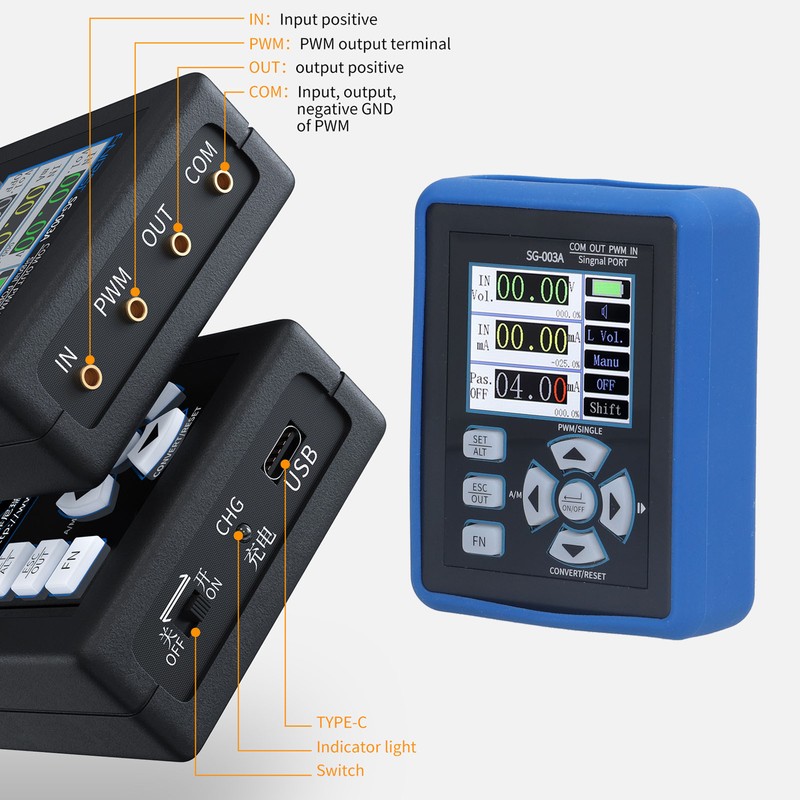 PWM Signal Generator Adjustable Hand Held Process Calibrator for Electrically