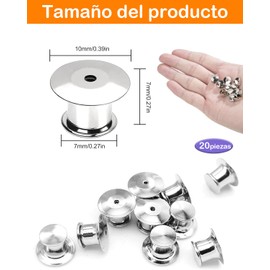 JIAQCN 20 Piezas Pin, Pines, Seguros para Pines, Ideal para Eventos, Exhibiciones o Uso Diario, Estas Capuchas Mantendrán Sus Broches, Etiquetas De Marca y Colecciones Firmemente Ancladas