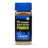 CRISTA Tellicherry Black Pepper Powder | Sun-dried | Zero added Colours, Fillers, Additives & Preservatives | High Volatile Oil Content | Natural | 50 gms