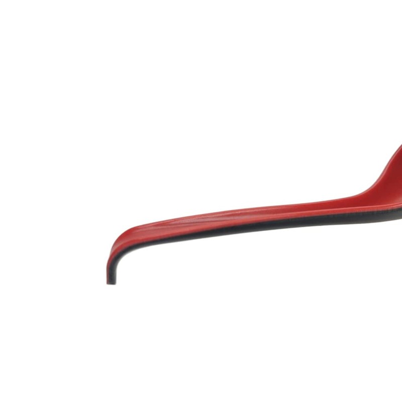 Plastic Large Soup Spoons with Long Handle, Red and Black
