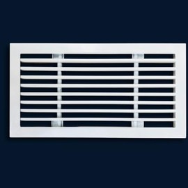 Sierra Grates Premium 10" X 4" [Duct Opening] Linear Aluminum Bar Return Air Grille - White - White [Outer Dimensions: 12" W x 6" H] – for Ceiling, Wall Use