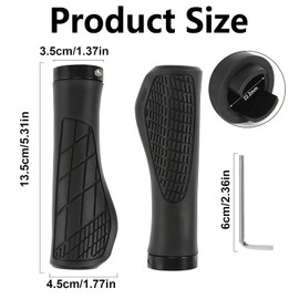 Bicycle Grips, 22 mm Non-Slip Handlebar Grips Bicycle Grips, Universal Bicycle Handlebar Grips Ergonomic Handlebar Grips Bicycle for MTB Trekking Bike City Bike Road Bike