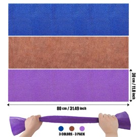 African Exfoliating Net 3 Pcs African Net Sponge Exfoliating Cloth Nylon Long Net Washcloth Shower Body Scrubber Back Scrubber Skin Smoother for Daily Shower Bathing Exfoliating（Brown Purple Blue）