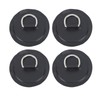4PCS D Ring Patch PVC Round Shape Strong Stainless Steel