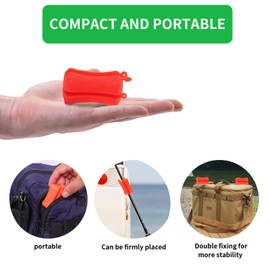 8PCS Portable Fishing Rod Fixed Ball,Multi-Function Rubber Fishing Pole Clip,Silicone Fishing Rod Straps,Wear Resistant Fastener Binding Clip Tight Fishing Accessories for Various Sizes Fishing Pole