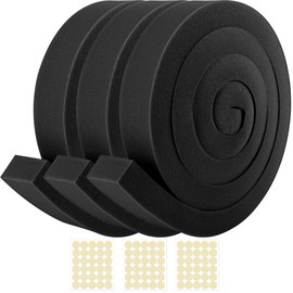 Tlswshsy 2 in x 6.5 ft Air Conditioner Foam Tape - 3Pcs Non-Adhesive Foam Seal Strip with Glue Point for Door & Window Seal